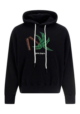 Palm Angels Palm Embroidered Drawstring Hoodie