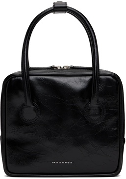 Black Piping Slim Tote