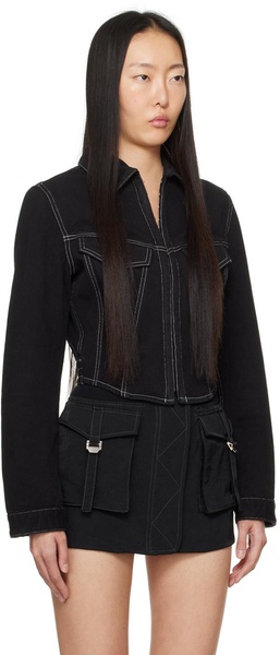 Black Corset Denim Jacket