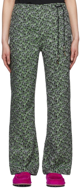 Green Polyester Lounge Pants