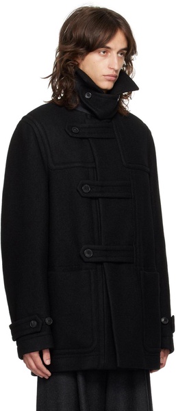 Black Cropped Duffle Coat