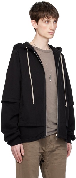 Black Zipped Hustler Hoodie