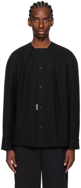 Black Pleated Shirt