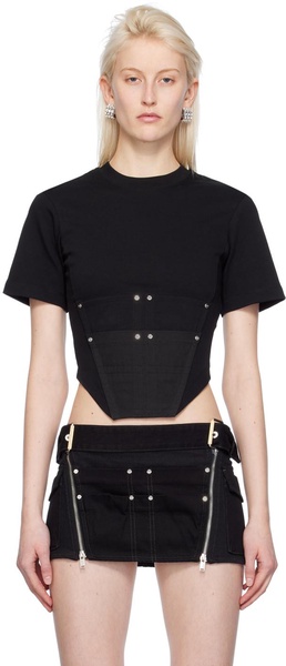 Black Workwear Corset T-Shirt