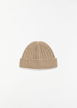 Cashmere Beanie — Biscuit