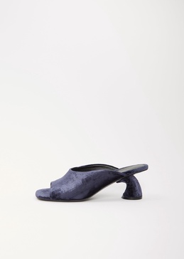 Velvet Open-Toed Heel