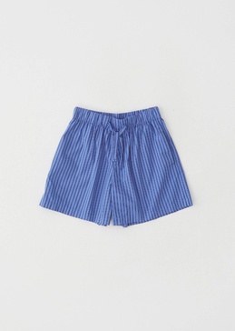 Cotton Poplin Pyjamas Shorts — Boro Stripes