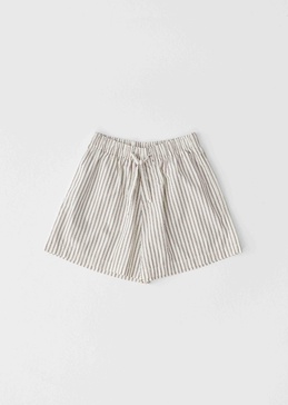 Cotton Poplin Pyjamas Shorts — Hopper Stripes