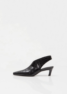 Mid Heel Croco Slingback