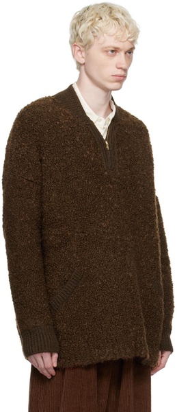 Brown Half-Zip Sweater