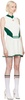 White & Green Draped Tennis Minidress