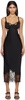 Black Sweetheart Neck Midi Dress