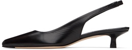 Black Valerie Slingback Heels