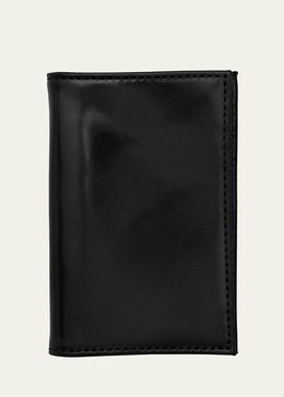 Men's Cordovan Leather Vertical Bifold Card Case