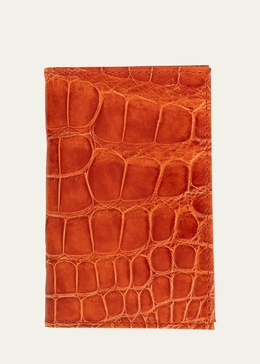 Men's Glazed Alligator Leather Bifold Card Case