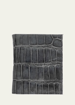 Men's Glazed Alligator Leather Bifold Wallet