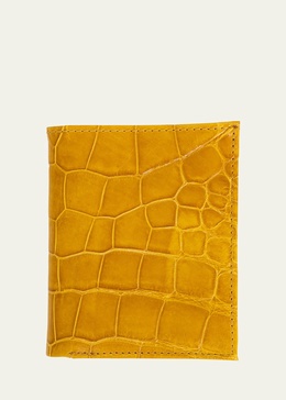 Men's Glazed Alligator Leather Bifold Wallet