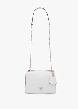 Jena White Logo Stamp Cross-Body Bag