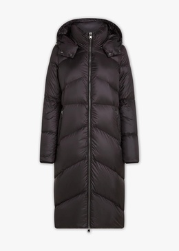 Noel Black Longline Puffa Coat