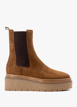 Alpine Tan Suede Tall Chelsea Boots