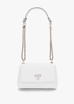 Etel Woven White Cross-Body Bag