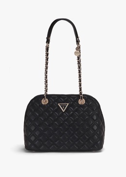 Dome Black Quilted Shoulder Bag