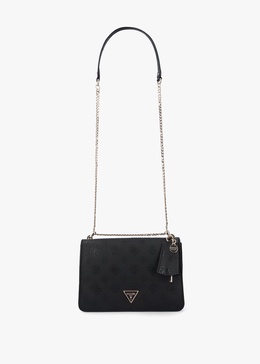 Jena Black Logo Stamp Cross-Body Bag