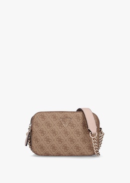 Noelle Latte Logo Cross-Body Bag