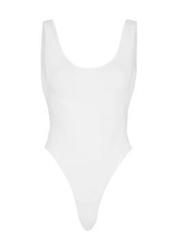 Open-back cotton bodysuit 