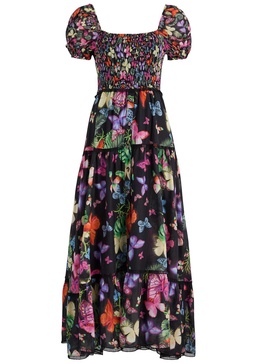 Salva printed cotton-blend maxi dress