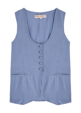 Millie linen-blend waistcoat