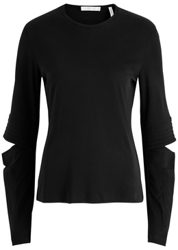 Cut-out jersey top 