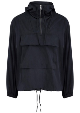 Hooded cotton-blend jacket 