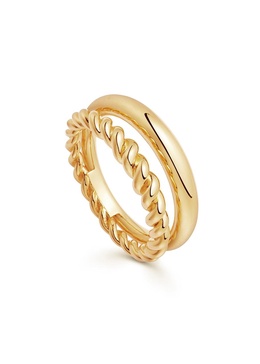 Radial 18kt gold vermeil ring	