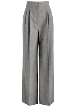 Wide-leg wool trousers