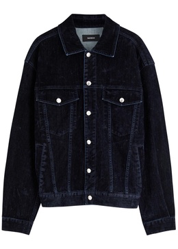 Moleskin brushed stretch-denim jacket