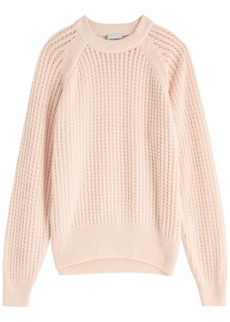 Clay open-knit cotton jumper 