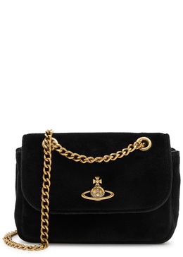 Small velvet cross-body bag 