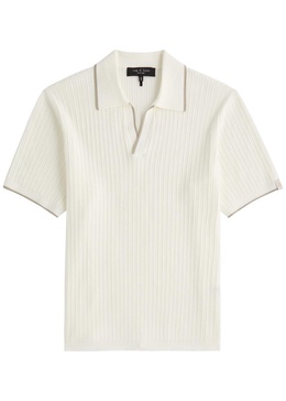 Johnny ribbed cotton-blend polo shirt