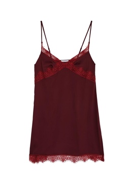 Secrets lace-trim satin chemise 