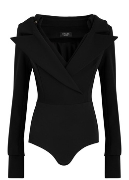 Shirt-effect layered bodysuit 