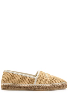 Brie logo-embroidered espadrille flats