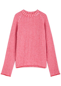 Striped wool and cashmere-blend jumper 