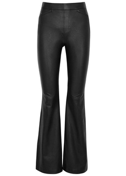 LEATHER LIKE FLARE TROUSER