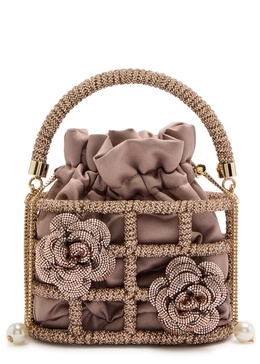 Mini Holli Ninfa crystal-embellished top handle bag