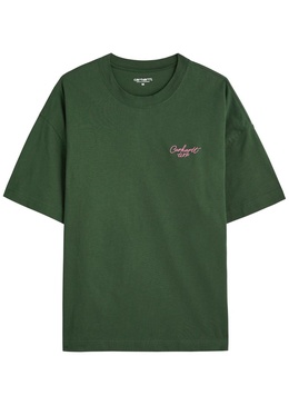 Signature Script embroidered cotton T-shirt