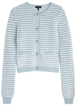 Marlee striped cotton-blend cardigan 