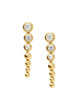 Articulated 18kt gold vermeil drop earrings 