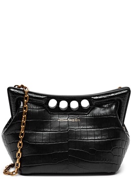 The Peak mini crocodile-effect faux leather cross-body bag