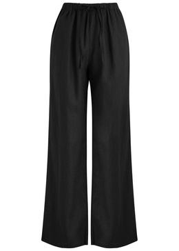 Straight-leg linen trousers